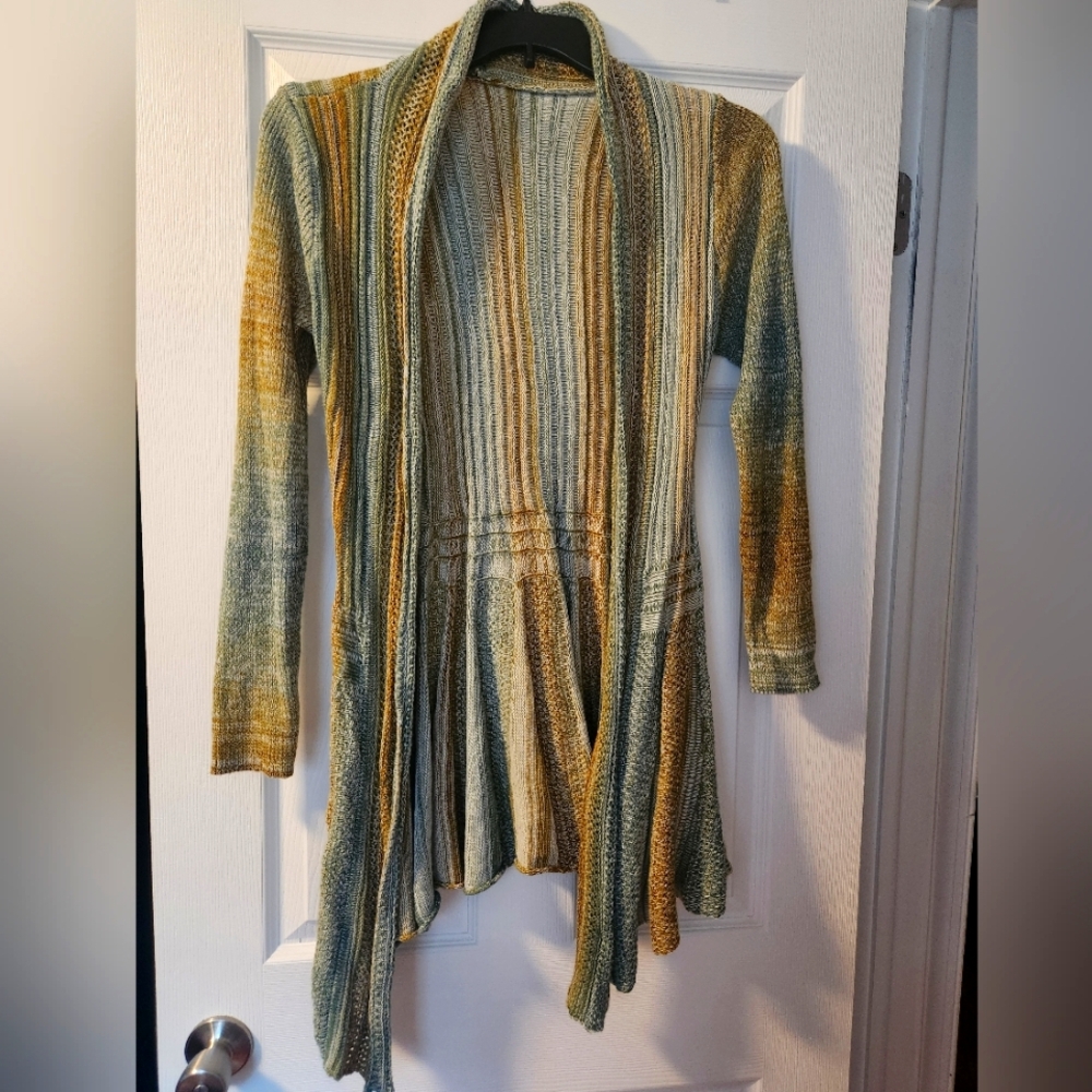 EUC-SHEIN Multicolor Striped Cardigan